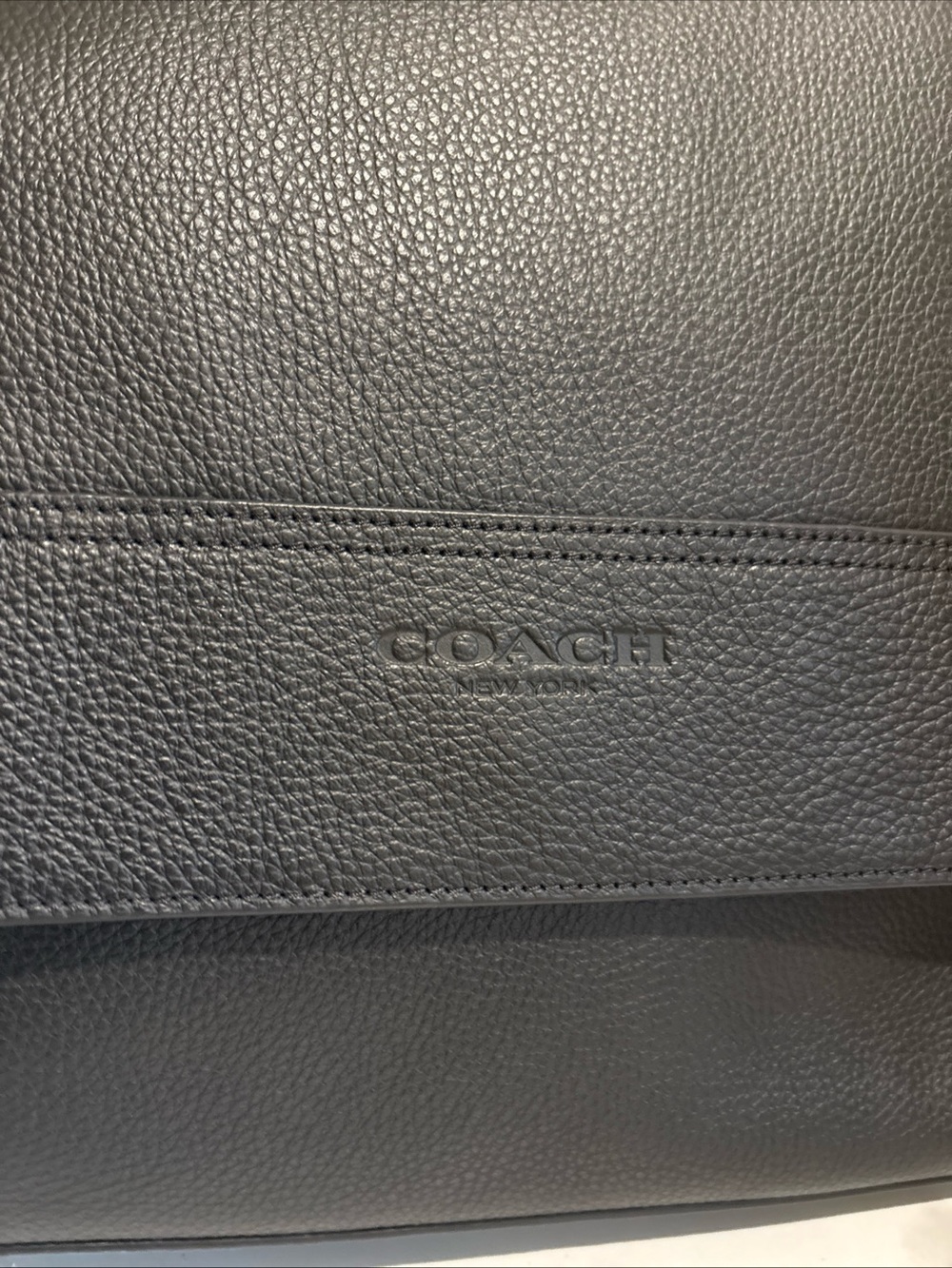NWT Coach Houston Map Leather Bag, Gunmetal/BLACK, - Picture 8 of 12